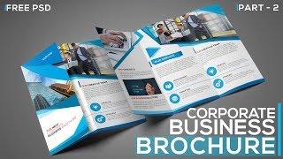 Corporate Tri Fold Brochure Design in Photoshop  Part 2