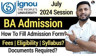 Ignou BA Admission 2024  Ignou Admission 2024 July   Ignou BA Admission Process  Ignou BA 2024