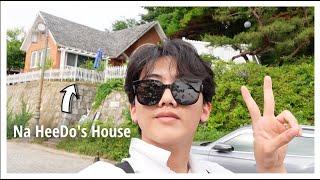 visiting every 2521 filming location in one day  korea vlog