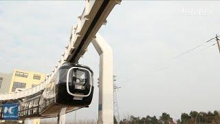 China unveils transparent suspended Sky Train