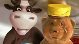 Eggo Waffles Ad- Bear and Cow 2001. TV Commercial