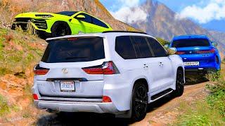 РЕАЛЬНАЯ ЖИЗНЬ В GTA 5 - ПРОВЕРКА LEXUS LX570 BMW X6M И LAMBORGHINI URUS НА ПРОХОДИМОСТЬ ВОТЕР