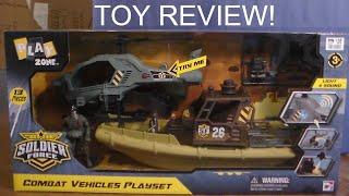 PLAY ZONE Soldier Force Combat Vehicles Playset TOY REVIEW