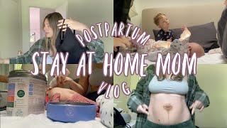 SAHM vlog mornings with a newborn twins surgery update postpartum body at 3 weeks SHEIN haul 