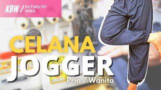 15 Menit Membuat CELANA JOGGER dengan Karet untuk Pria  Wanita