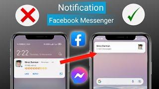 How to hide Facebook Messenger Message Preview notification  Fb messenger notification off