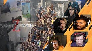 Gamers Reactions to the Zombie Horde  World War Z