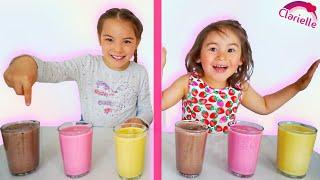 Twin Telepathy Milkshake Challenge  sis vs sis  Clarielle