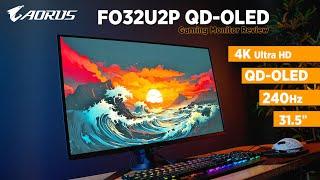 AORUS FO32U2P QD-OLED 32 4K 240hz Tactical Gaming Monitor Review - PC PS5 & Xbox
