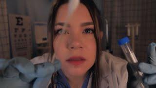 ASMR What is that growing on your face???  Face Exam Culture Swab Collecting Measuring