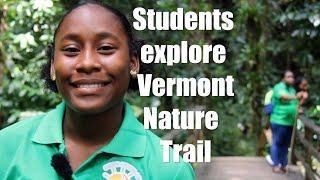 Students explore Vermont Nature Trail