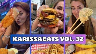 Only Eating Movie Theatre Food for a Full Day + Street Food in NYC -KarissaEats Compilation Vol. 32