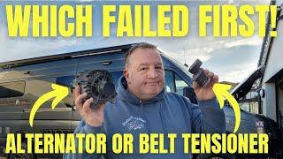 vw crafter faulty aux belt tensioner replaced & alternator upgraded to 180amp