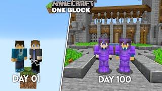 We Survived 100 Days On One Block In Minecraft HINDI