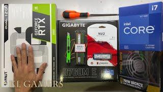 intel Core i7 12700F GIGABYTE B760M E DDR5 Kingston NV2 PALIT RTX3060 Gaming PC Build