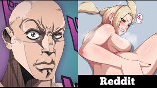 Naruto Female Edition  Anime vs Reddit the rock reaction meme