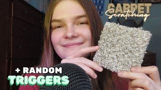 Fast and Aggressiveish Carpet Scratching Tapping Book Gripping + Mic Brushing Random ASMR