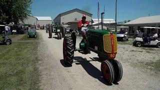 Classic Hart Parr and Oliver Farm Tractors on Parade at the HPOCA Summer Show in Iowa