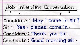 Job Interview Conversation In English  Job Interview Questions And Answers  Job Interview 