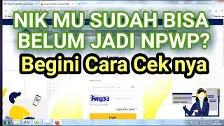 Cara Cek Dan Aktivasi NIK Menjadi NPWP