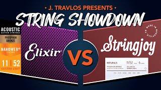 String Showdown  Stringjoy Phosphor Bronze VS Elixir Nanoweb Phosphor Bronze Acoustic Gtr. Strings.