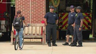 Suffolk teen spreading love to first responders during pandemic