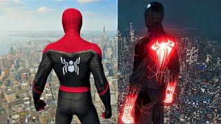 Spider Man Vs Miles Morales - Epic Combat Finishing Moves & Free Roam Gameplay Montage