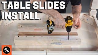 DIY Extension Table  How To Install Table Slides And Locks - Builders Studio