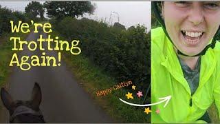 Our first trot on this rainy morning - ASMR? GoPro Headcam