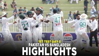 Full Highlights  Pakistan vs Bangladesh  1st Test Day 5 2024  PCB  M8A1K