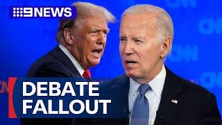 Biden resisting calls to step down after Trump debate  9 News Australia