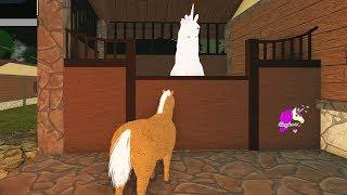 The Trapped Unicorn  Lets Play Roblox Horse World - Game Video