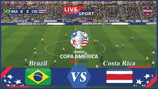 Brazil vs Costa Rica  Copa America 2024  Match Live Today  video game Simulation