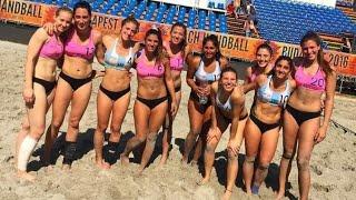 Beach Handball Chicas Argentina Las kamikazes e Italia entrenamientos - Mundial Budapest 2016