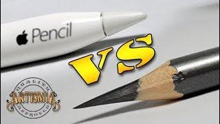 Apple Pencil VS A Real Pencil  Drawing  iPad Pro & Paper by 53 