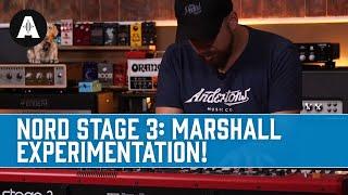 Experimenting with a Nord Stage 3 pedals and a Marshall Head & Cab