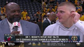 Nikola Jokic joins Shaq & Chuck to talk about Game 1 win  2023 NBA Finals