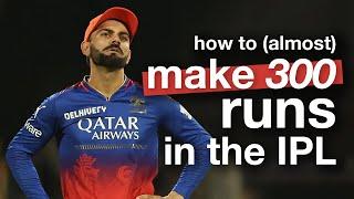 How to almost make 300 runs in the IPL  #ipl2024  #srhvsrcb #cricket