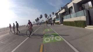 Pedestrian and bicycle accident on Venice Beach