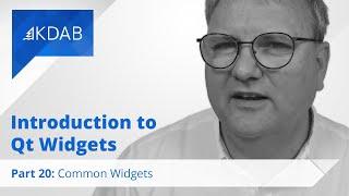 Introduction to Qt Widgets Part 20 - Common Widgets