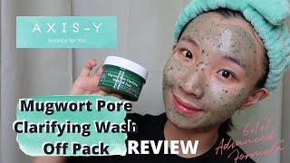 ENG AXIS-Y Mugwort Pore Clarifying Wash Off Pack Review  Official Launch