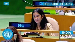  India - First Right of Reply United Nations General Debate 76th Session  #UNGA