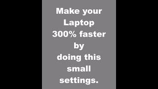 Increase your Laptop speed by 300% #shorts