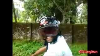 funny indian ride his motorcycle