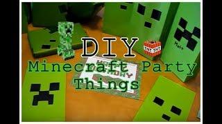 DIY  Minecraft Wrapping Paper & Party Bags