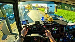 ASMR  POV Truck Driving 2023 Scania  Delivering Frozen Goods  4k New Gopro