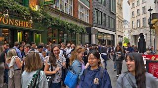 London Walk at 5PM in Central London  August Walking Tour in 4K HDR