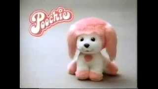 VINTAGE 80S POOCHIE DOLL  PLUSH DOG AT CAMP COMMERCIAL