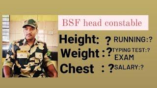 bsf head constable height weight chest? running salary #bsf #ssc #running #hcm #