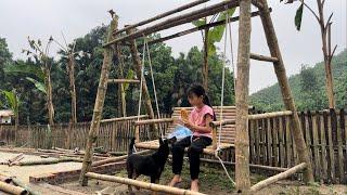 The process of completing the stove and bamboo bed helps a poor girl